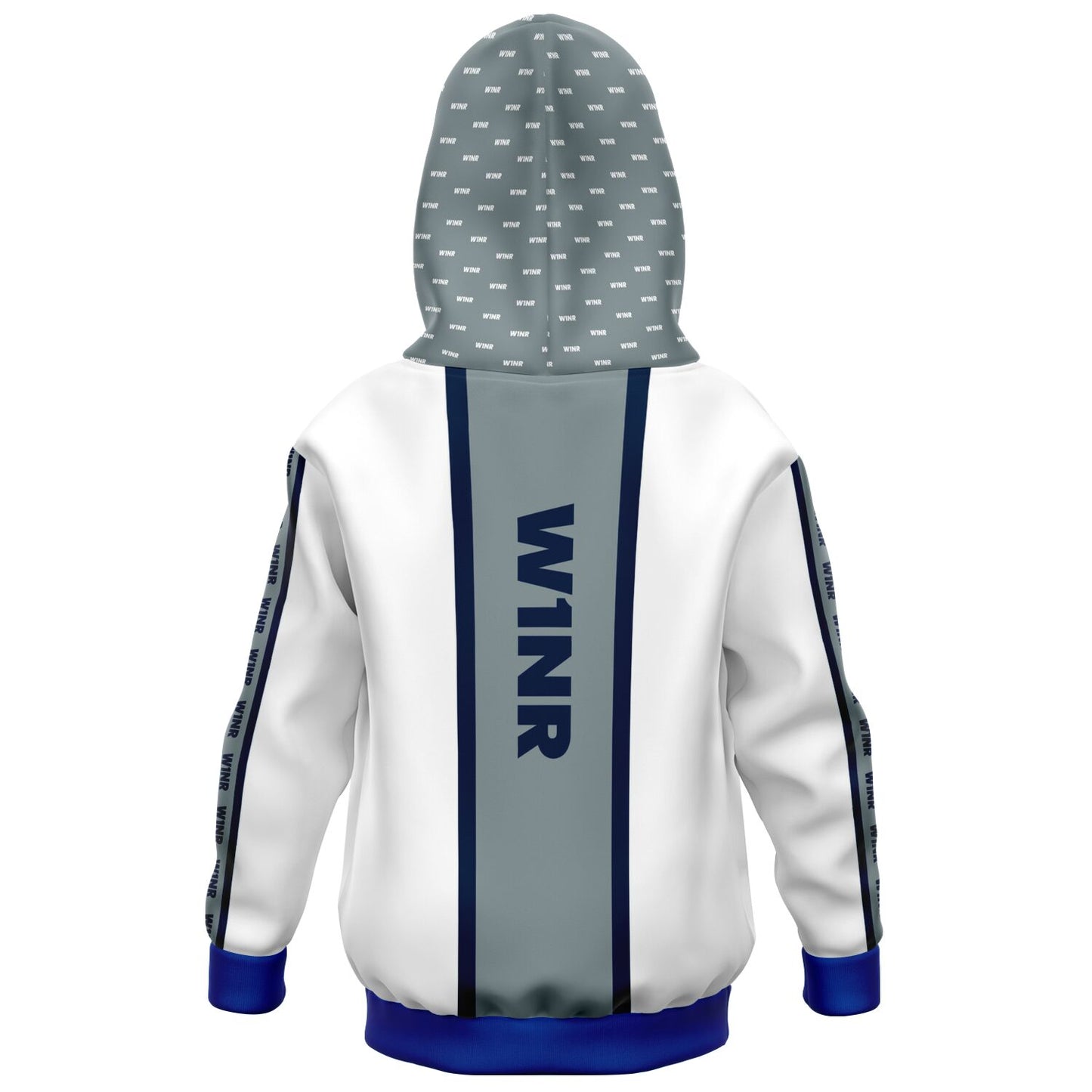 W1NR blue and silver Fashion Kids Hoodie