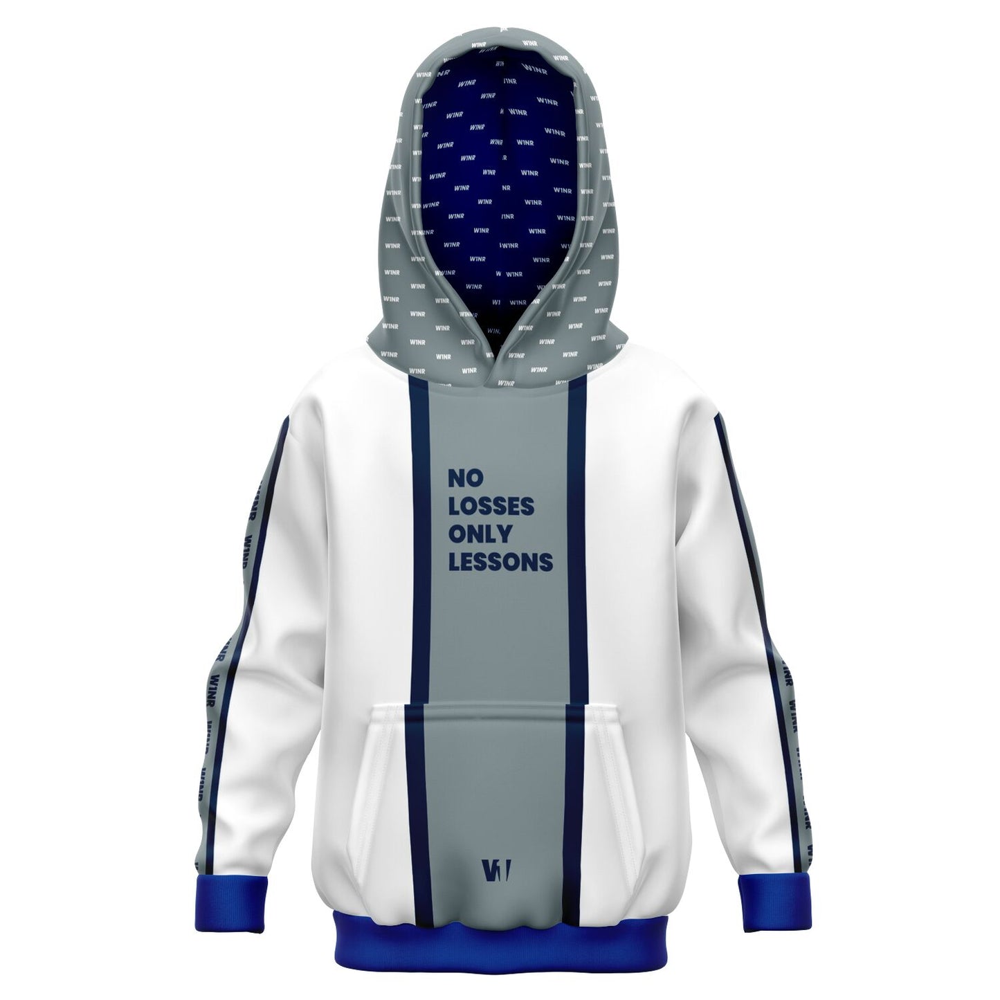 W1NR blue and silver Fashion Kids Hoodie