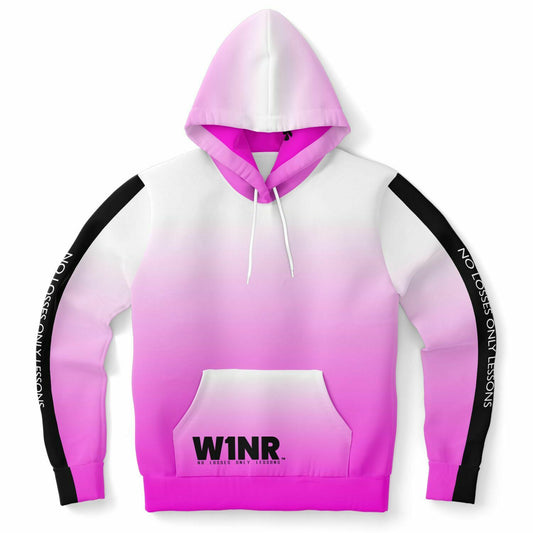 W1NR pink fade Athletic Hoodie