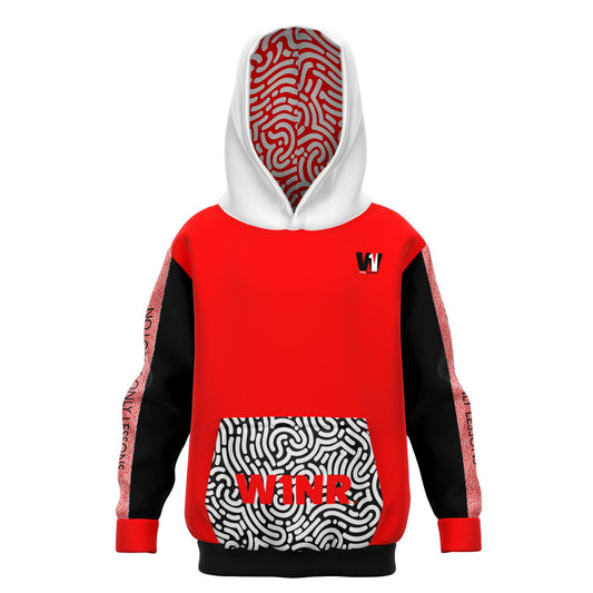 W1NR red and black maze Fashion Kids Hoodie