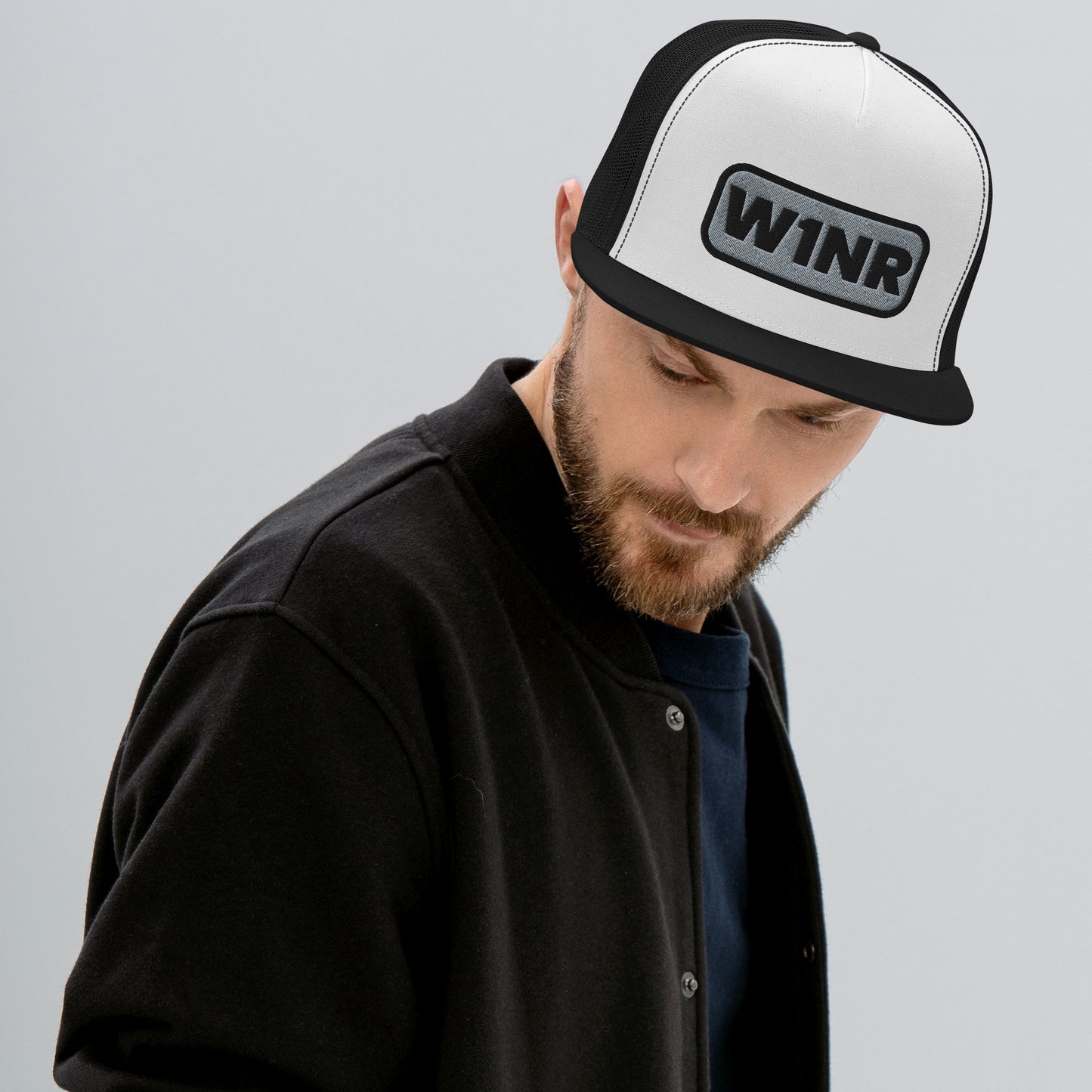 W1NR black/grey logo Trucker Cap (7 colors)