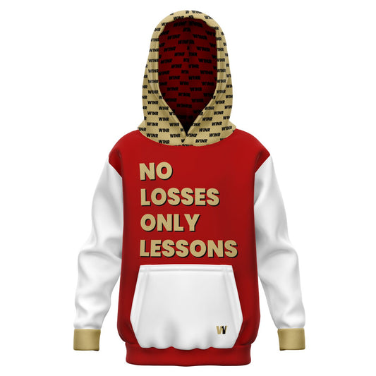 W1NR red and gold Fashion Kids Hoodie