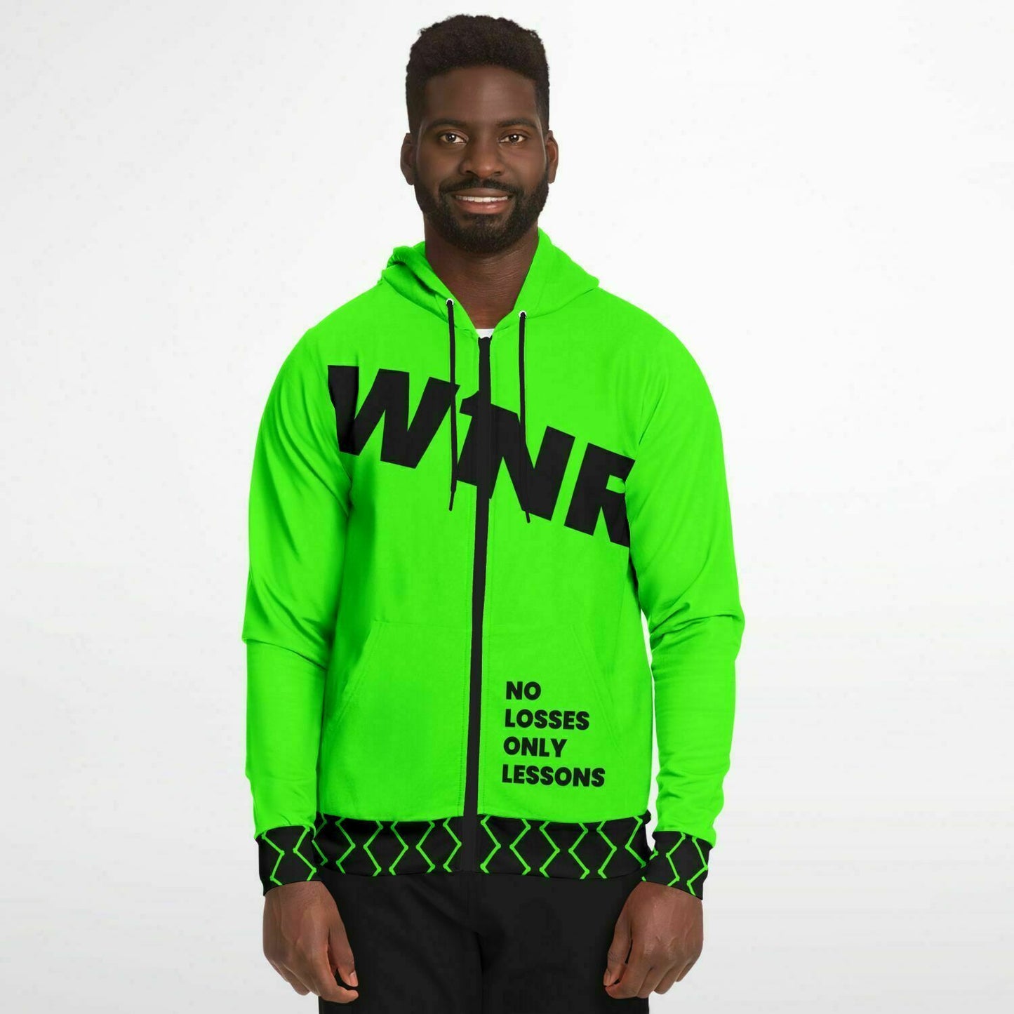 W1NR Flo-green Fashion Zip-Up Hoodie