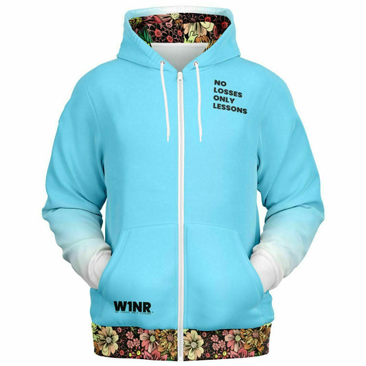 W1NR fade to blue Fashion Zip-Up Hoodie - AOP