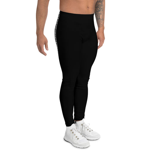 W1NR Strip Men's Black Leggings