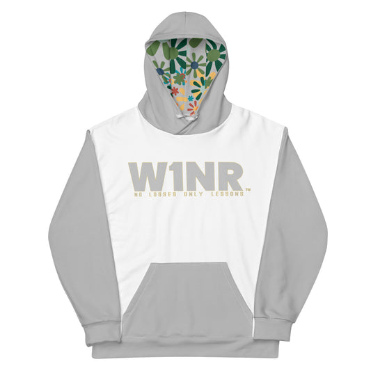 W1NR grey logo Unisex Hoodie