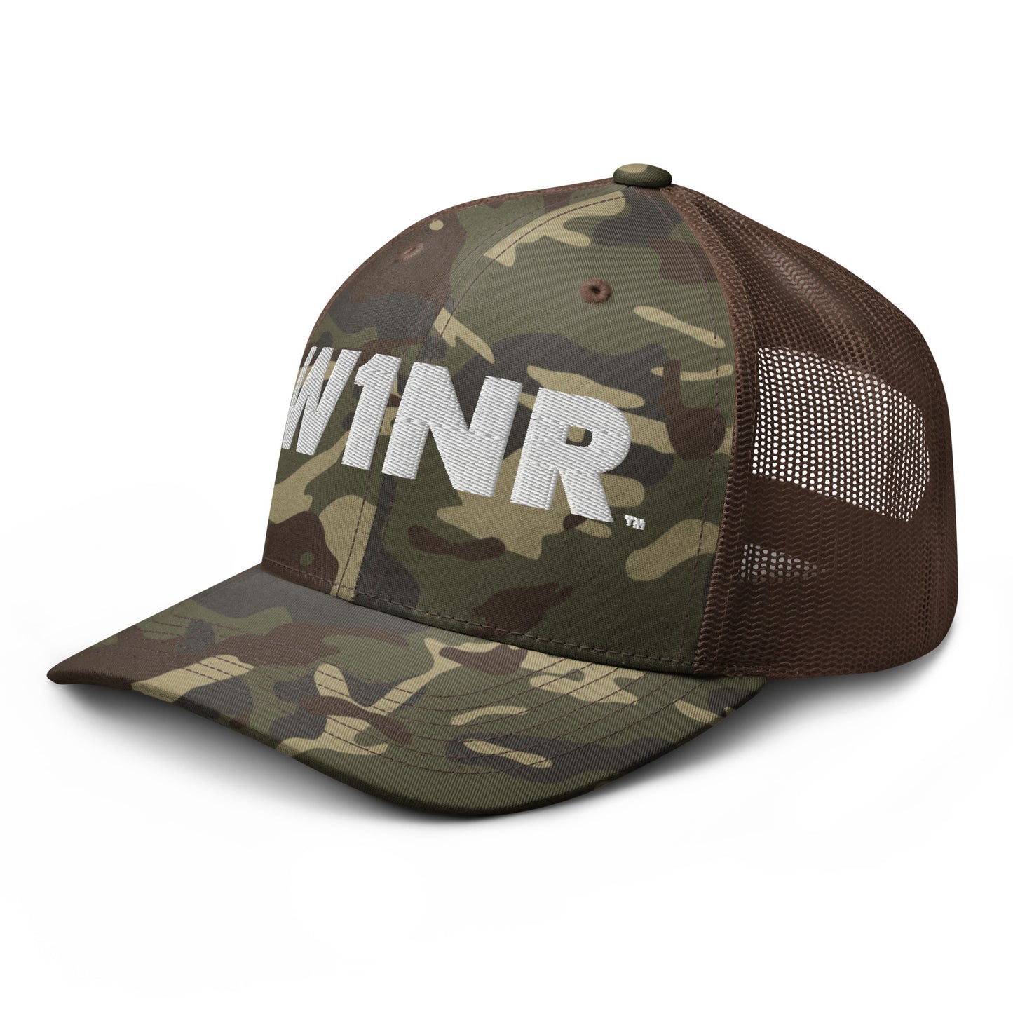 W1NR Camouflage trucker hat (2 colors)