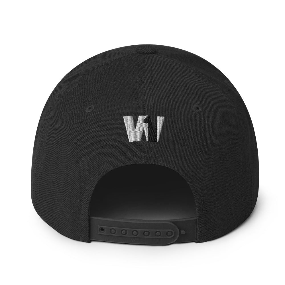 W1NR black white 1 Snapback Hat