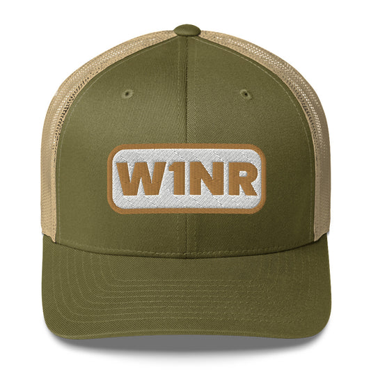 W1NR brown/white logo Trucker Cap (4 colors)