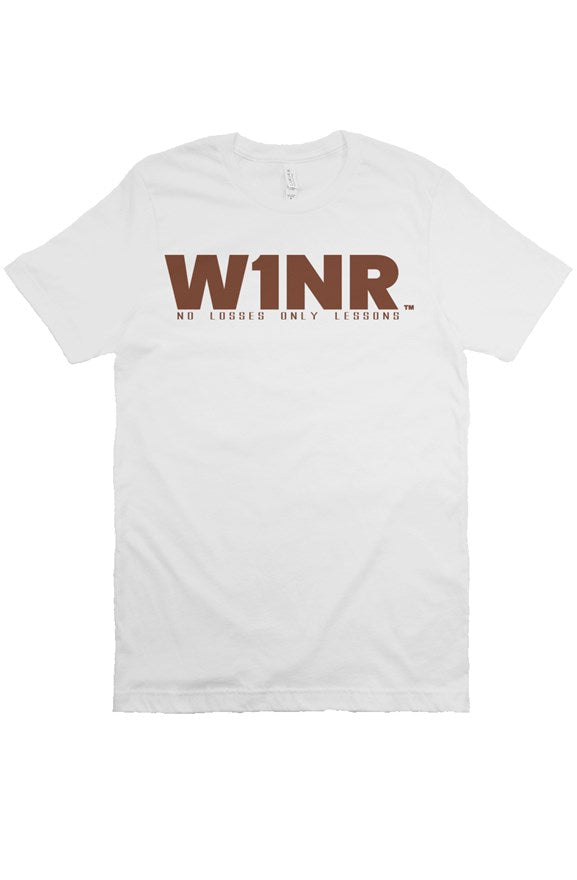 W1NR Brown logo T Shirt